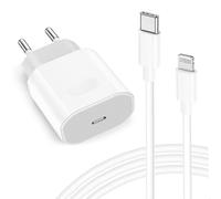 Caricatore iPhone, 25W Rapido Caricabatterie per iPhone 14/14 Pro/14 Pro Max/14 Plus/13 Mini/12/11/XS/XR/X/SE/iPad,Adattatore Alimentatore Spina USB C Carica Rapida con 2M Cavo Ricarica Veloce Charger