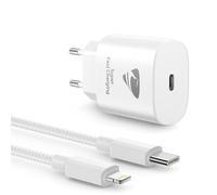 Caricatore iPhone Apple Certificato MFi, 25W Caricatore Rapido PD Power Delivery, Caricabatterie USB C Lightning Cavo1.8M per iPhone 14 13 12 Pro Max Mini 11 SE 2020 X/XS Max/XR/8/7/6s/6 Plus 5s/iPad