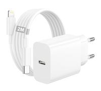 Caricatore iPhone, Caricabatterie iPhone mit cavo Lightning 2M per Apple iPhone 14 13 12 11 Pro Max/Mini/XS/X/8/SE/iPad, 25W Caricatore USB C Alimentatore Spina Ricarica Rapida Carica Batteria