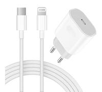 Caricatore iPhone Certificato Apple MFi, Caricabatterie USB C da 25W per iPhone 14/13/12/11/Pro Max Plus Mini SE XR X XS 8 7 6, Caricabatteria i Phone Veloce con Cavo Lightning da 1m