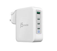 j5create JUP43130 Alimentatore 130W USB 3.2 PD 3.0 QC 4.0 5A 4 Uscite Grigio