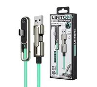 Caricatore laterale del telefono - Supporto di ricarica invisibile da 120 cm | Cavo di ricarica veloce | Cavo pieghevole da USB A a tipo C, potenza in uscita rapida | Design, uso in uffici