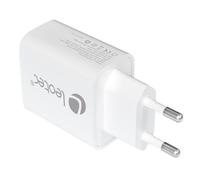 Caricatore Leotec LECSPH30W2W GaN 30W 1xUSB-C PD 1xUSB-A Bianco