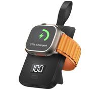 Caricatore magnetico portatile per Apple Watch, 2500 mAh Power Bank per iWatch, caricatore wireless per Apple Watch serie 9/8/7/6/5/4/3/2/SE 2/Ultra (nero)