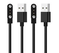 Caricatore magnetico smartwatch universale, 2 pezzi 4mm USB Cavo Ricarica orologio 2 Pin, Cavo di Ricarica USB Magnetico, Accessori per Smartwatch Compatibile con 2 Pin-Distanza Tra iPin 4 mm