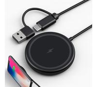 Caricatore Magnetico Wireless,15w Caricatore Wireless Con Attrazione Potente, Cavo Pd E Adattatore USB A, Caricabatterie Wireless Rapido Compatibile Con Smartphone E Auricolari