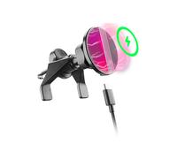 cellularline MAG Wireless Charging Holder, Supporto Auto MagSafe con Ricarica Wireless 7,5W, Attacco Universale per Bocchette, Pad Magnetico Integrato, Stabilità, Cavo USB-C 1m Incluso