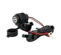 Caricatore Manubrio Doppio USB 2.0 Protezione in Gomma Impermeabile - 5V 3Amp