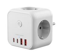 Caricatore Mars Gaming MD-CUBE20 Powercube 3x Schuko 4x USB PD 20W GaN Bianco