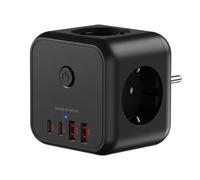Caricatore Mars Gaming MD-CUBE20 Powercube 3x Schuko 4x USB PD 20W GaN Nero