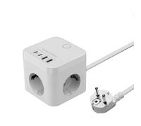 Caricatore Mars Gaming MD-CUBE35 Powercube 3x Schuko 4x USB PD 35W GaN Bianco