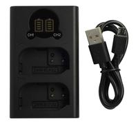 Caricatore Micro-USB + USB-C per Panasonic DMW-BLK22 DMW-BLK22E 8,4V duale