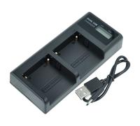 Caricatore Micro-USB + USB-C per Sony NP-F970/B NP-F975 XL-B2 XL-B3 8,4V duale