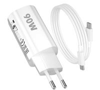 Caricatore Mini 90 W e cavo per Xiaomi Poco X7 Pro 5G F7 F6 HyperCharge Ricarica Turbo Adattatore e 1 metro 6 A Cavo USB C a USB C Rapida Ricarica GAN per Xiaomi 15 Ultra 14Ultra 13 Redmi K80 Turbo 4