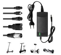Caricatore Monopattino Elettrico, 42V 2A Caricabatteria per Scooter Elettrico, con 6 Connettori, per M365 Scooter, 36V Hoverboard, Bici Equilibrata, Drifting Board