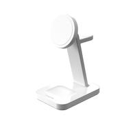 Caricatore Mophie Snap+ 3-in-1 Wireless Charge Stand 15W MagSafe Bianco