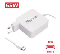 Caricatore Multitensione USB-C Per Portatile 5V-20V 3.25A 65W Bianco