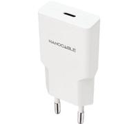 Caricatore Nanocable USB-C/PD 20W Bianco Carica Rapida per Smartphone