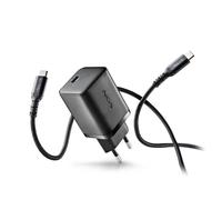 Caricatore NGS Bud 65W-C GaN USB-C 65W con cavo 1,5 m nero