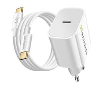 Caricatore parete 20W + Cavo USB-C 1 m per iPhone 17/17 Pro/17 Pro Max/17 Air