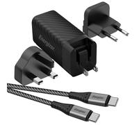 Caricatore parete porte USB-C e USB-A 65W PD GaN adattatori EU/UK/US