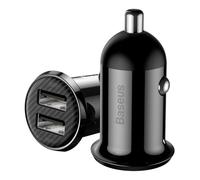 Caricatore Per Auto 12-24V 2xUSB 4.8A, Nero, Baseus