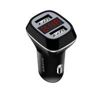 Caricatore per auto 2 USB con display LCD a ricarica rapida - Nouvo