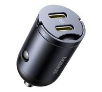 Caricatore per Auto Baseus Tiny Star Mini 2 Porte USB-C 30W Power Delivery Quick Charge Nero