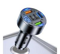 Caricatore per auto, caricatore da auto USB, tipo adattatore di ricarica | Presa rapida del telefono cellulare Palladio di C in auto, da 100 W, 3 USB + 2PD, adattatore per presa TV