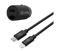 Caricatore per Auto Celly CCMINILIGHT 20W Ultra-Compatt USB-C a Lightning