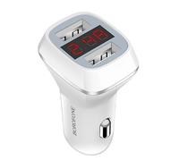 Caricatore per auto con 2 porte USB-A e schermo LCD a ricarica rapida - Nouvo