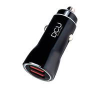 Caricatore per auto DCU Tecnologic - 2xUSB 4,8A - Carica rapida in movimento - Compatto e durevole - Efficace e potente - Colore nero - Nouvo