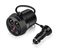 Caricatore Per Auto Doppio USB Per Tazza, Accendisigari Multifunzione, Batteria USB Per Auto con Cavo Per Parti di Veicoli Per Tablet PC