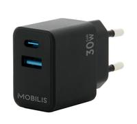 Caricatore per Auto Mobilis 30W USB-A e USB-C Nero