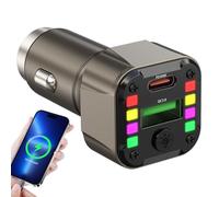 Caricatore per auto tipo C, compatto, potente, elegante, 50 W, adattatore con due porte USB C e luci colorate per una guida sicura, mantenere l'energia su tablet e dispositivi elettronici