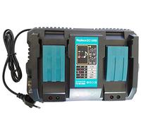 Caricatore per Batteria per Makita Caricabatterie DC18RD 196933-6 DC18RA DC18RC, 18V Doppio Caricatore per Makita Batteria 14.4 V-18 V BL1815 BL1830 B BL1840 BL1850 BL1415 BL1430 BL1440 BL1450