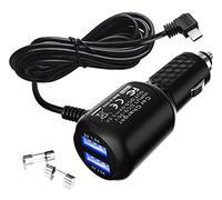 Caricatore per Dash Cam 2024 aggiornato Micro USB con doppia porta USB compatibile con APEMAN, Rexing, Byakov, AKASO, Crosstour, Trekpow, Pruveeo, OldShark, Garmin e la maggior parte delle altre Dash