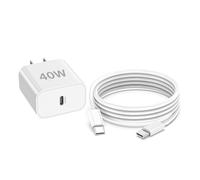 Caricatore per iPad, ricarica rapida iPad, 40 W, blocco di ricarica rapida tipo C USB C a C, cavo per iPad A16/10th, iPad Pro 33/32,8/11", iPad Air 11/13 pollici/5/4, iPad mini 6/7a