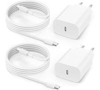 Caricatore per iPhone 17/17 Pro/17 Pro Max/17 Air, iPhone 16/16 Pro Max/16e/15, iPad 10 Generazione, 2 Pezzi Caricabatterie Alimentatore Presa Spina Rapido USB C 25W con Cavo 2M