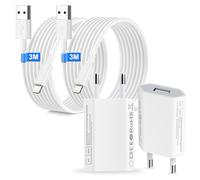 Caricatore per iPhone, Caricabatterie con Cavo Lightning 3M 4er-Pack [MFi Certificato] per iPhone 14/13/12/11/8/7/6/6S/5/Pro Max/XR/X/XS/SE/Plus/Pad, Caricatore USB Alimentatore Presa USB Adattatore