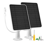 Caricatore per pannello solare compatibile con fotocamera Arlo Essential Outdoor/Essential Spotlight XL (2a generazione), pannelli solari da 5 W, ricarica con cavo micro USB-C impermeabile IP65 da 3 m