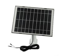 Caricatore per pannello solare da 10 W per campanello video ad anello 4/3/3 Plus/2, silicone monocristallino con cavo a forma di U, uscita 5 V, per cavo da 3 m, supporto regolabile a 360°, IP65 (nero)