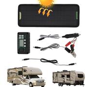 Caricatore per pannello solare - Pannello solare portatile per auto, controller, pannello solare invernale con cinghia posteriore rinforzata, soluzione di alimentazione perfetta per moto, roulotte