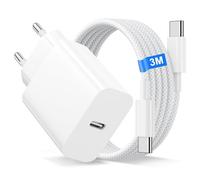 Caricatore per Phone 16/16 Pro/16 Pro Max/16 Plus/15/15 Pro/15 Max/15 Plus/iPad Pro/iPad Air, Caricabatterie Phone Ricarica Rapida Alimentatore Presa USB C con Lungo Nylon 3M Cavo iPhone USB C