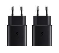 Caricatore per Samsung, 2-Pack 25W USB C Rapido Caricabatterie per Galaxy S25 S24 S23 S22 S21 S20 Plus/Ultra S10/Z Fold 6/5, Z Flip 6/5 Note20/10 A55/iPad/iPhone, Alimentatore Presa Spina Tipo C
