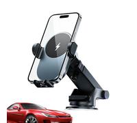 Caricatore per telefono automobilistico - Wireless da 15 W | Supporto per auto - Clip di sfiato di aspirazione in lega di alluminio ABS PC ricarica rapida smartphone compatibili SUV camion camper