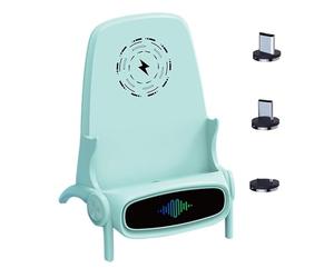 Caricatore per telefono wireless per sedia - Supporto magnetico da tavolo | Dock di ricarica rapida - Mini supporto portatile universale per alimentatore smartphone Variazione di colore accettabile