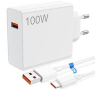 Caricatore per Xiaomi 100W, Ricarica Rapida per Hyper-Charge Caricabatterie USB C Veloce con Cavo 2M 6A per Xiaomi 17 Pro Max 17T 14T 13T per Redmi Note 15 14 12 per POCO X8 Pro Max M8 F8 F7 Pad
