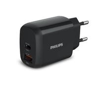 Caricatore Philips DLP4326CB/12 18W USB-C e USB-A Ricarica Rapida Nero
