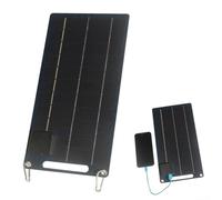 Caricatore portatile flessibile del pannello solare da 10 W con porte USB, soluzione di alimentazione esterna leggera per dispositivi durante il campeggio, l'escursionismo e le attività di viaggio